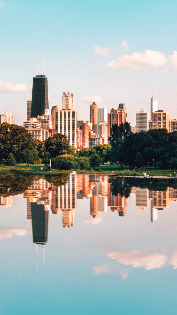 View of Chicago skyline